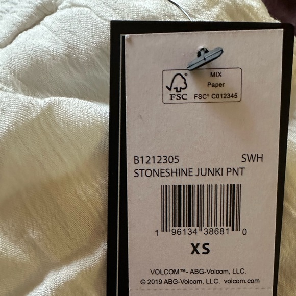 White beach lounge pants - Volcom - New - Picture 7 of 7